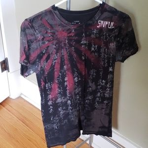 Sinful t-shirt with inscription